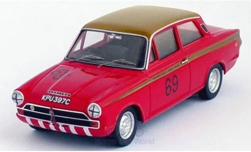 Modelauto Lotus Cortina Base RHD No.69 Alan Mann Racing Coupes de Belgique 1965 J.Ickx 1/43 Trofeu