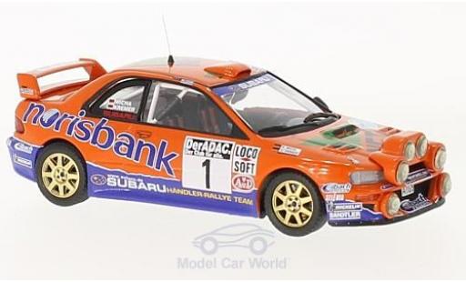 Modelauto Subaru Impreza WRC S4 WRC98 No.1 Norisbank Rally DM Rally Duitsland 2000 met Zusatzscheinwerfer A.Kremer/K.Wicha 1/43 Trofeu