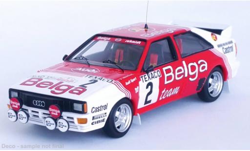 Modelauto Audi Quattro rallye No.2 Belga Rally Boucles de Spa 1983 1/43 Trofeu