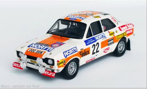 Modelauto Ford Escort MK1 MK I No.22 Rally WM 1000 Lakes Rally 1975 1/43 Trofeu