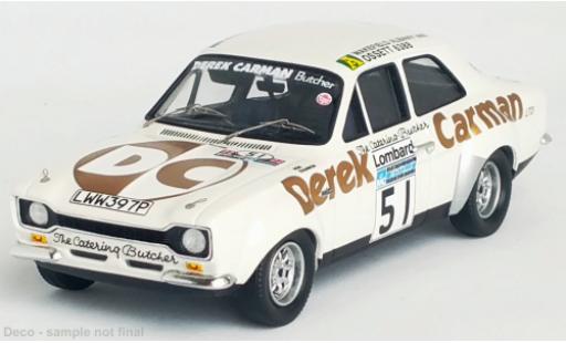 Modelauto Ford Escort MK1 MK I RHD No.51 Rally WM RAC Rally 1975 1/43 Trofeu
