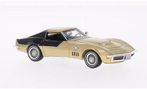 Modelauto Chevrolet Corvette Coupe gold/zwart 1969 Astrovette Apollo XII 1/43 TrueScale Miniatures