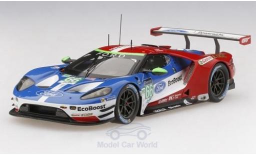 Modelauto Ford GT GTE No.66 Chip Ganassi Team UK 24h Le Mans 2017 S.M&Atilde;&frac14;cke/O.Pla/B.Johnson 1/43 TrueScale Miniatures