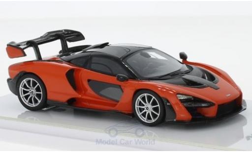 Modelauto McLaren Senna Base oranje/carbon 2018 1/43 TrueScale Miniatures