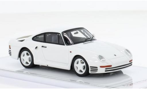 Modelauto Porsche 959 Base wit 1/43 TrueScale Miniatures