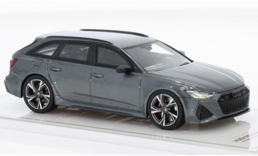 Modelauto Audi RS6 avant metallic grijs 1/43 TrueScale Miniatures