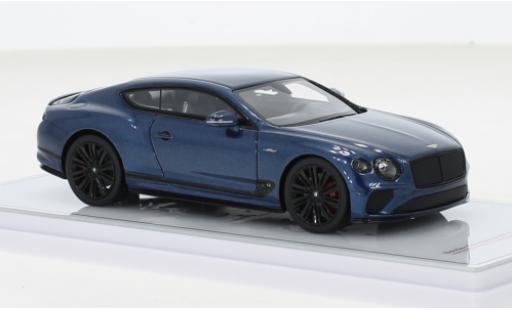 Modelauto Bentley Continental GT Speed metallic blauw 2022 1/43 TrueScale Miniatures