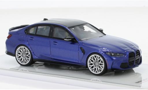 Modelauto Bmw M3 Competition (G80) metallic blauw 2021 1/43 TrueScale Miniatures