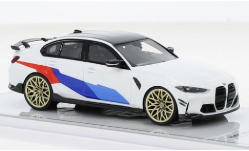Modelauto Bmw M3 m-performance (G80) wit/Dekor 1/43 TrueScale Miniatures