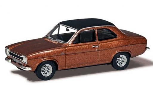 Modelauto Ford Escort Mexico MkI metallic bruin/mat-zwart RHD 1/43 Vanguards