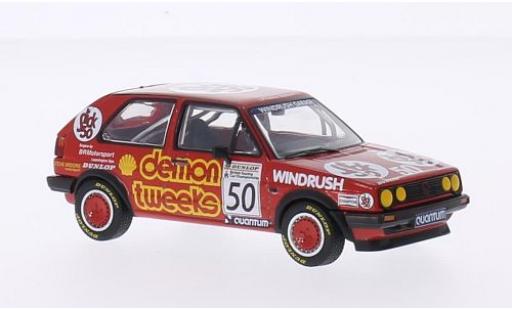 Modelauto Volkswagen Golf GTI II RHD No.50 Demon Tweeks Team Demon Tweeks BTCC Silverstone 1988 A.Minshaw 1/43 Vanguards