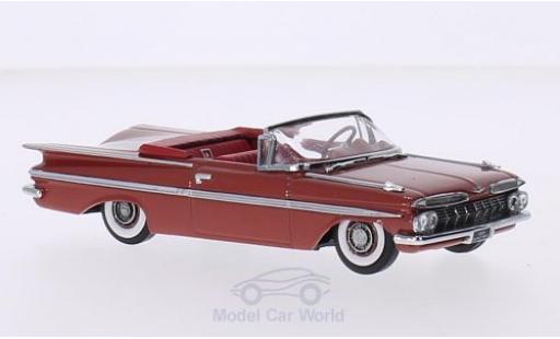 Modelauto Chevrolet Impala Convertible Cabriolet metallic rood 1959 1/43 Vitesse