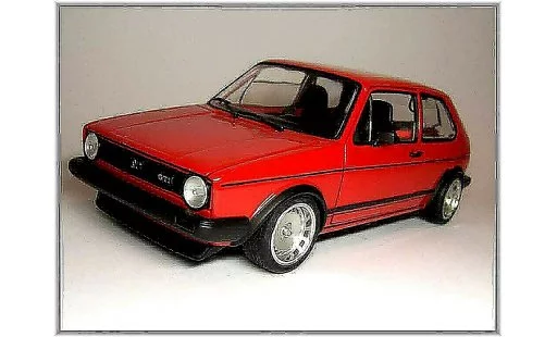 Volkswagen Golf GTI 1/18 Solido rood jantes 15 pouces ronal turbo modelauto