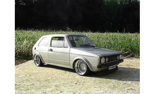 Volkswagen Golf GTI 1/18 Solido swap vr6 grijs audi jantes a deport modelauto