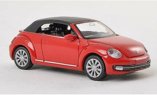 Volkswagen Beetle Cabriolet 1/87 Wiking rood gesloten modelauto