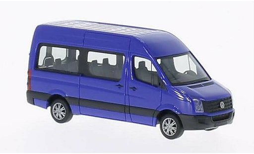 Volkswagen Crafter Bus 1/87 Herpa Hochdak blauw 2011 modelauto