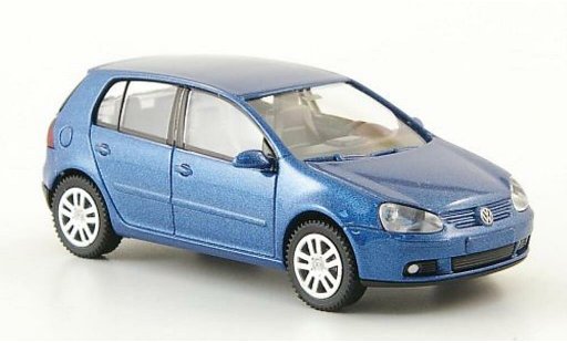 Volkswagen Golf Base 1/87 Wiking blauw 5-Turer 2003 modelauto