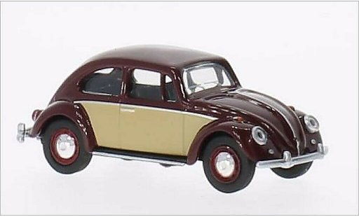 Volkswagen Kafer Base 1/64 Schuco 1500 rood/beige 1960 modelauto