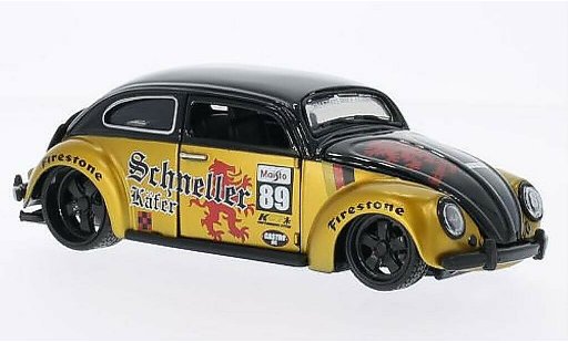 Volkswagen Kafer Base 1/24 Maisto No.89 Schneller zwart/gold modelauto