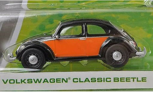 Volkswagen Kafer Base 1/64 Greenlight zwart/oranje modelauto