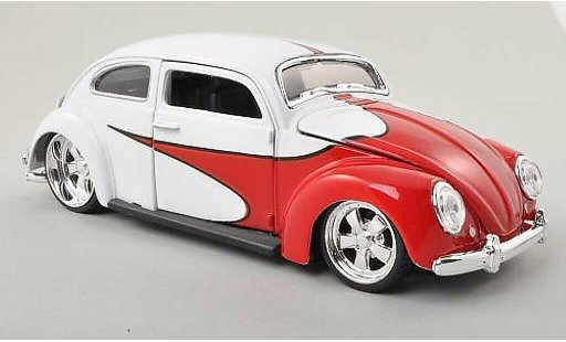 Volkswagen Kafer Base 1/24 Maisto Tuning rood/wit modelauto