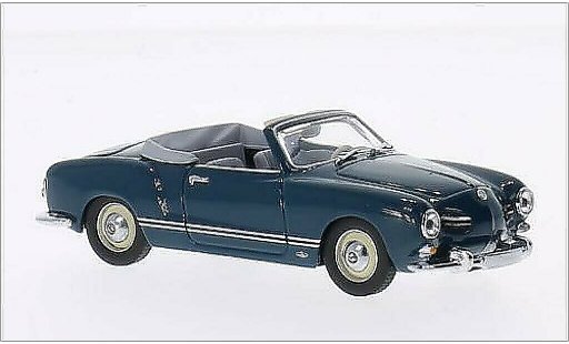 Volkswagen Karmann Ghia Base 1/43 Minichamps Ghia Cabriolet(typ 14) blauw 1957 modelauto
