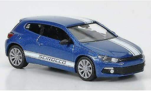 Volkswagen Scirocco Base 1/87 Wiking III blauw/wit modelauto
