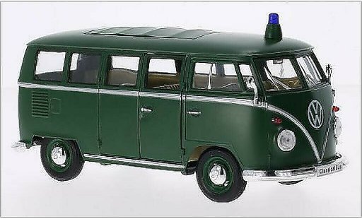 Volkswagen T1 B 1/24 Welly Bus mat-groen Politie 1962 modelauto
