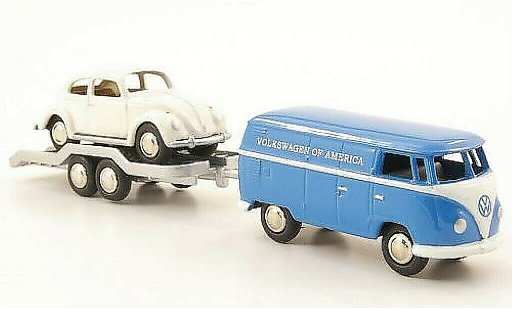Volkswagen T1 B 1/87 Bub bestelwagen of America met Kafer Service 1960 modelauto