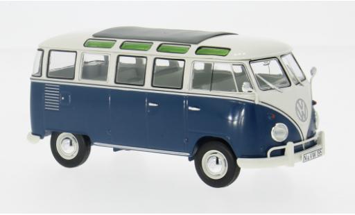 Modelauto Volkswagen T1 Base Samba blauw 1/32 Schuco