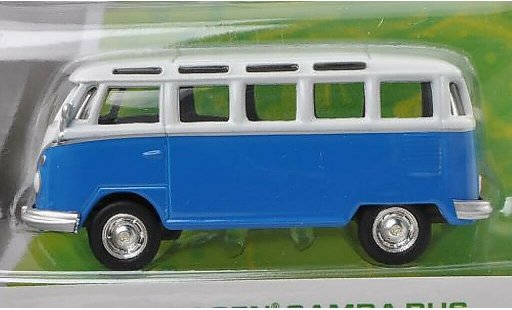 Volkswagen T1 Base 1/64 Greenlight Samba blauw/wit modelauto