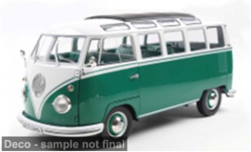 Modelauto Volkswagen T1 B Samba groen/wit 1962 1/18 Solido