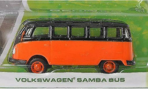 Volkswagen T1 Base 1/64 Greenlight Samba oranje/zwart modelauto
