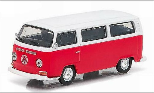 Volkswagen T2 A 1/64 Greenlight Bus rood/wit 1968 modelauto