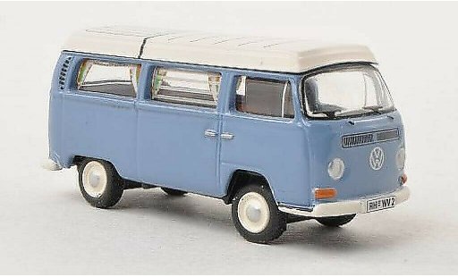 Volkswagen T2 Base 1/87 Bub Camping blauw/wit modelauto