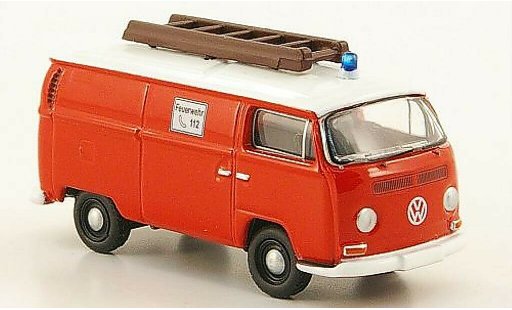 Volkswagen T2 Base 1/87 Bub bestelwagen Brandweer rood/wit modelauto