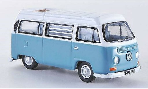 Volkswagen T2 Base 1/76 Oxford Westfalia Camper grijsblauw/wit RHD modelauto