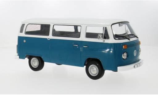 Modelauto Volkswagen T2 B Bus blauw/wit 1972 1/18 KK Scale