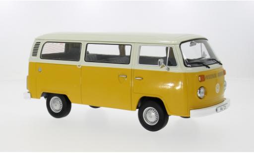 Modelauto Volkswagen T2 B Bus geel/wit 1972 1/18 KK Scale