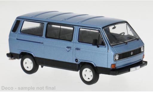 Modelauto Volkswagen T3 B Caravelle Carat blauw 1986 1/43 IXO
