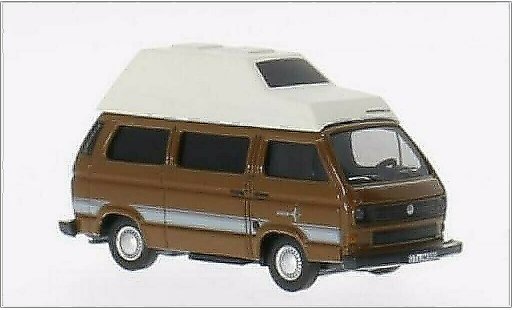 Volkswagen T3 Base 1/87 Schuco Westfalia Joker bruin/wit modelauto