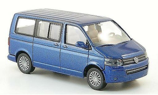 Volkswagen T5 Base 1/87 Wiking Multivan blauw modelauto