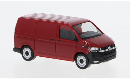 Modelauto Volkswagen T6 T6.1 .1 bestelwagen rood 1/87 Herpa