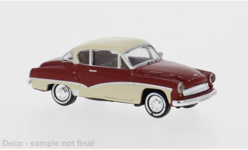 Modelauto Wartburg 311 Coupe rood/beige 1959 1/87 Brekina