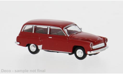Modelauto Wartburg 311 Kombi Stationwagen rood 1959 1/87 Brekina