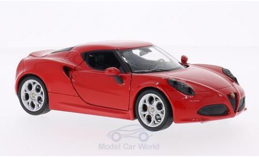 Modelauto Alfa Romeo 4C coupe rood 2014 1/24 Welly