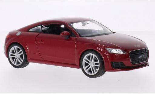 Modelauto Audi TT coupe (8S) metallic rood 2014 1/24 Welly