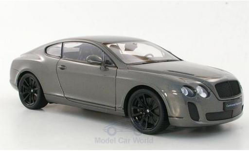 Modelauto Bentley Continental Supersports metallic grijs 1/18 Welly