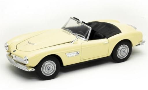 Modelauto Bmw 507 cabriolet beige kap ougroen 1/24 Welly