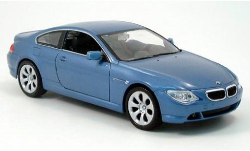 Modelauto Bmw 645 Cabriolet CI blauw 2004 1/24 Welly